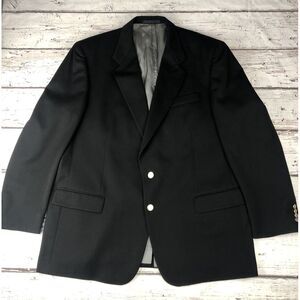 Vintage USA made BURBERRY Single Breasted Navy Blue Blazer Jacket Classic